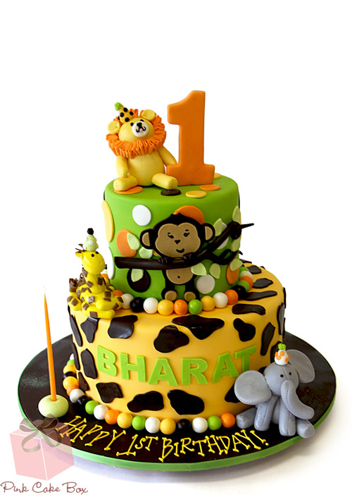 Jungle Party 1st Birthday Cake Jungle Party 1st Birthday Cake
