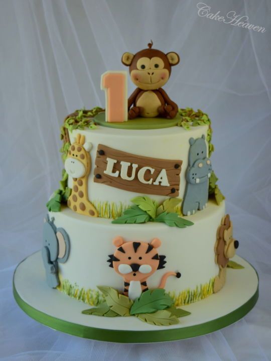 Jungle Theme Birthday Cake Jungle Theme Birthday Cake