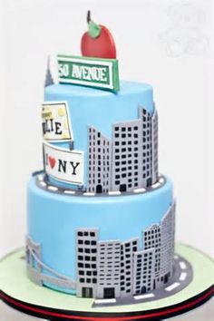 New York Themed Birthday Cake New York Themed Birthday Cake