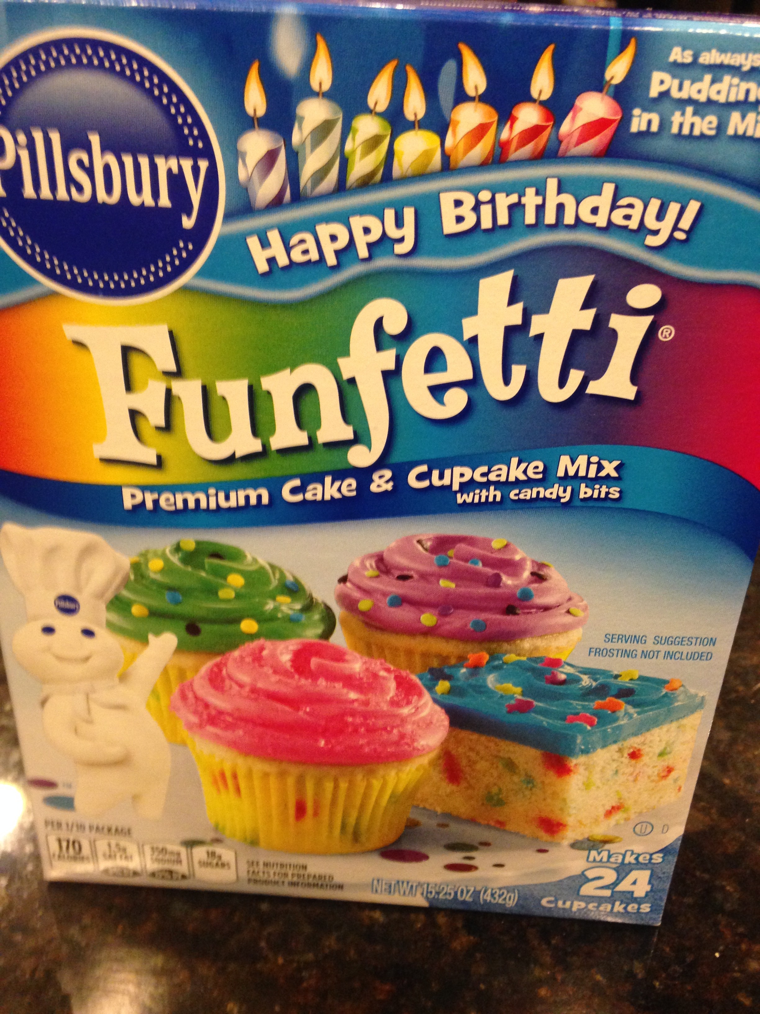 8 pillsbury funfetti cupcakes
