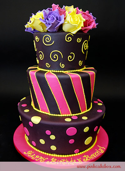 Pink and Purple Birthday Cake Pink and Purple Birthday Cake