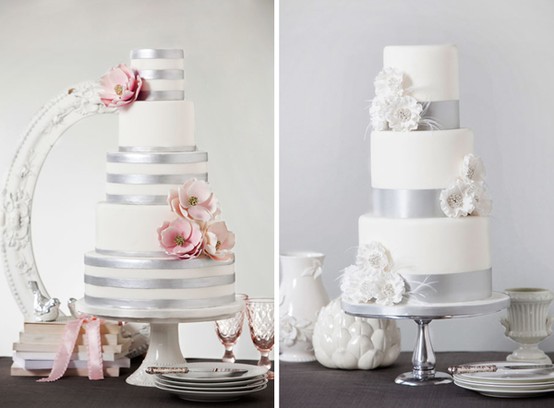 9 White Pink Silver Wedding Cakes Photo And Pink White And Silver Wedding Cake