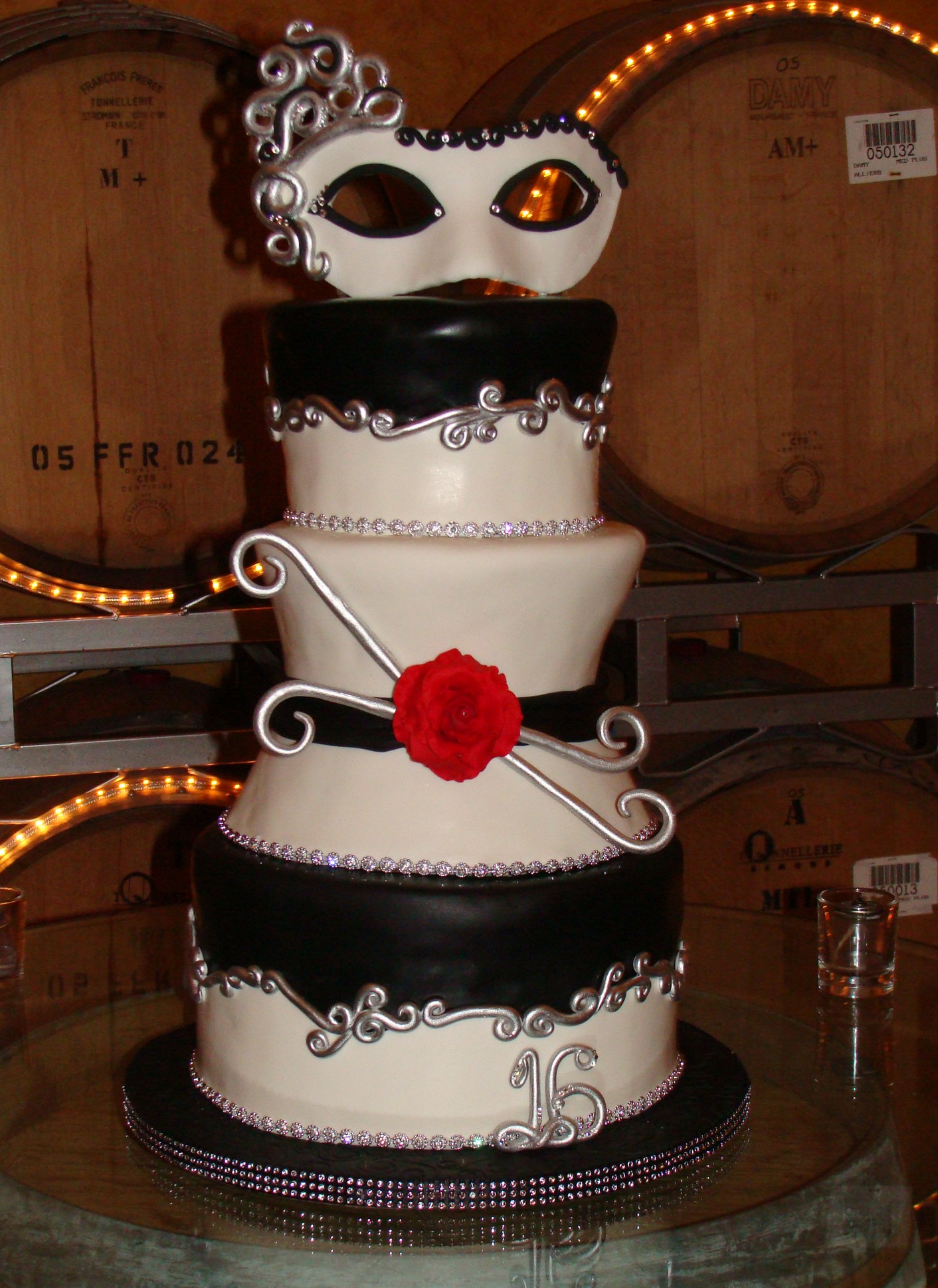 Red and Black Masquerade Sweet 16 Cakes Red and Black Masquerade Sweet 16 Cakes