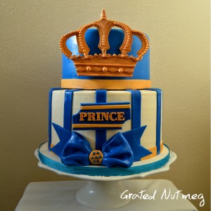 Royal Blue and Gold Birthday Cakes