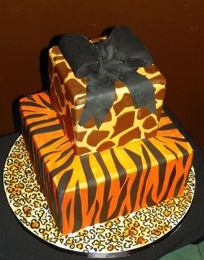 Tiger and Leopard Print Cake Tiger and Leopard Print Cake