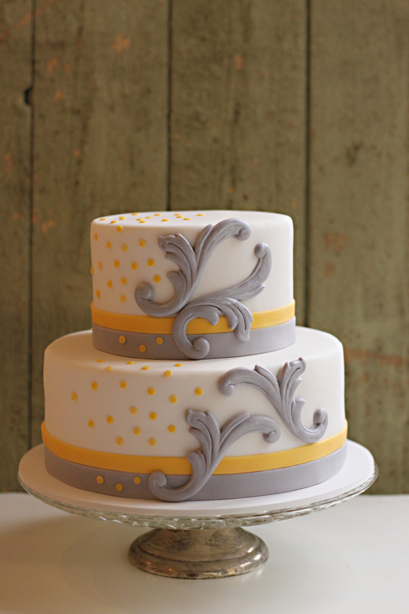 Yellow and Grey Baby Shower Cake Yellow and Grey Baby Shower Cake