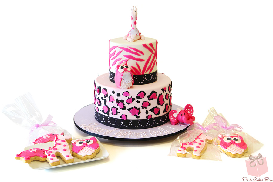 Zebra and Leopard Print Baby Shower Cake Zebra and Leopard Print Baby Shower Cake