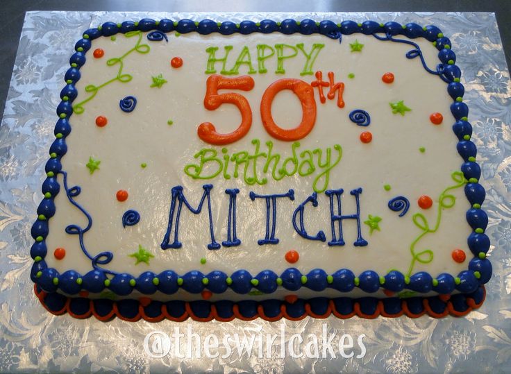 50th Birthday Sheet Cakes for Men