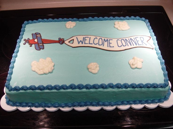 12 Small Airplane Baby Shower Cakes Photo Boy Airplane Baby Shower Cake