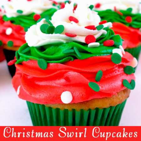 Christmas Swirl Cupcakes Christmas Swirl Cupcakes