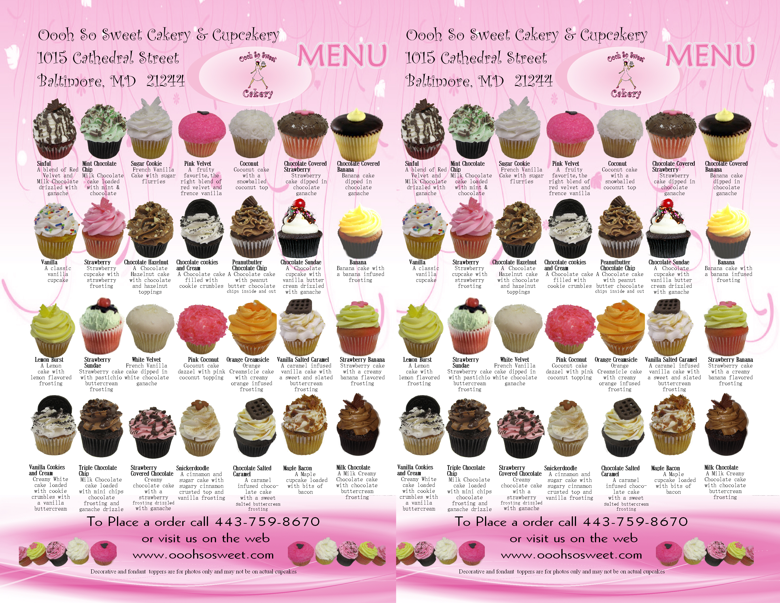 Cupcake Flavors List