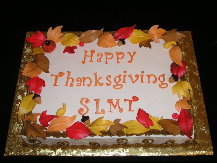 Sheet Cakes with Fall Leaves Sheet Cakes with Fall Leaves