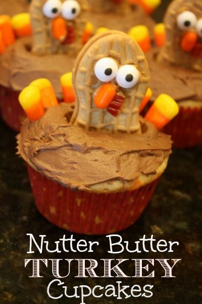 Turkey Cupcakes Nutter Butter Turkey Cupcakes Nutter Butter