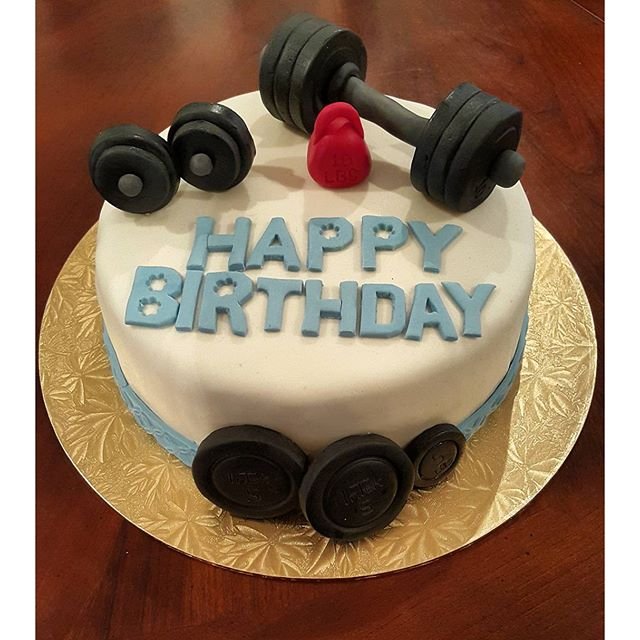 Fitness Themed Birthday Cakes