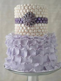 Ruffles and Pearls Wedding Cake Ruffles and Pearls Wedding Cake