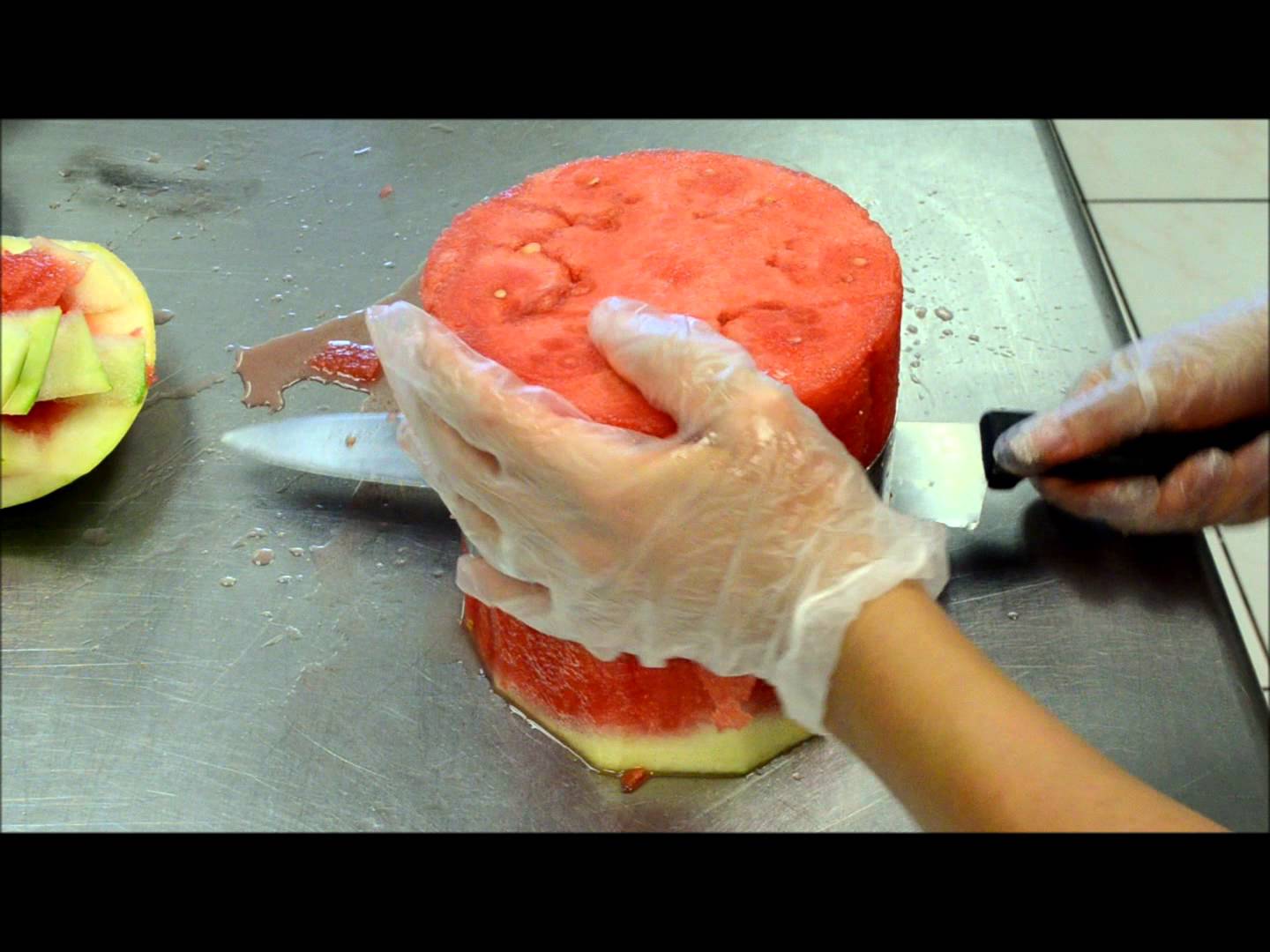 Watermelon Cake with Whipped Cream Watermelon Cake with Whipped Cream