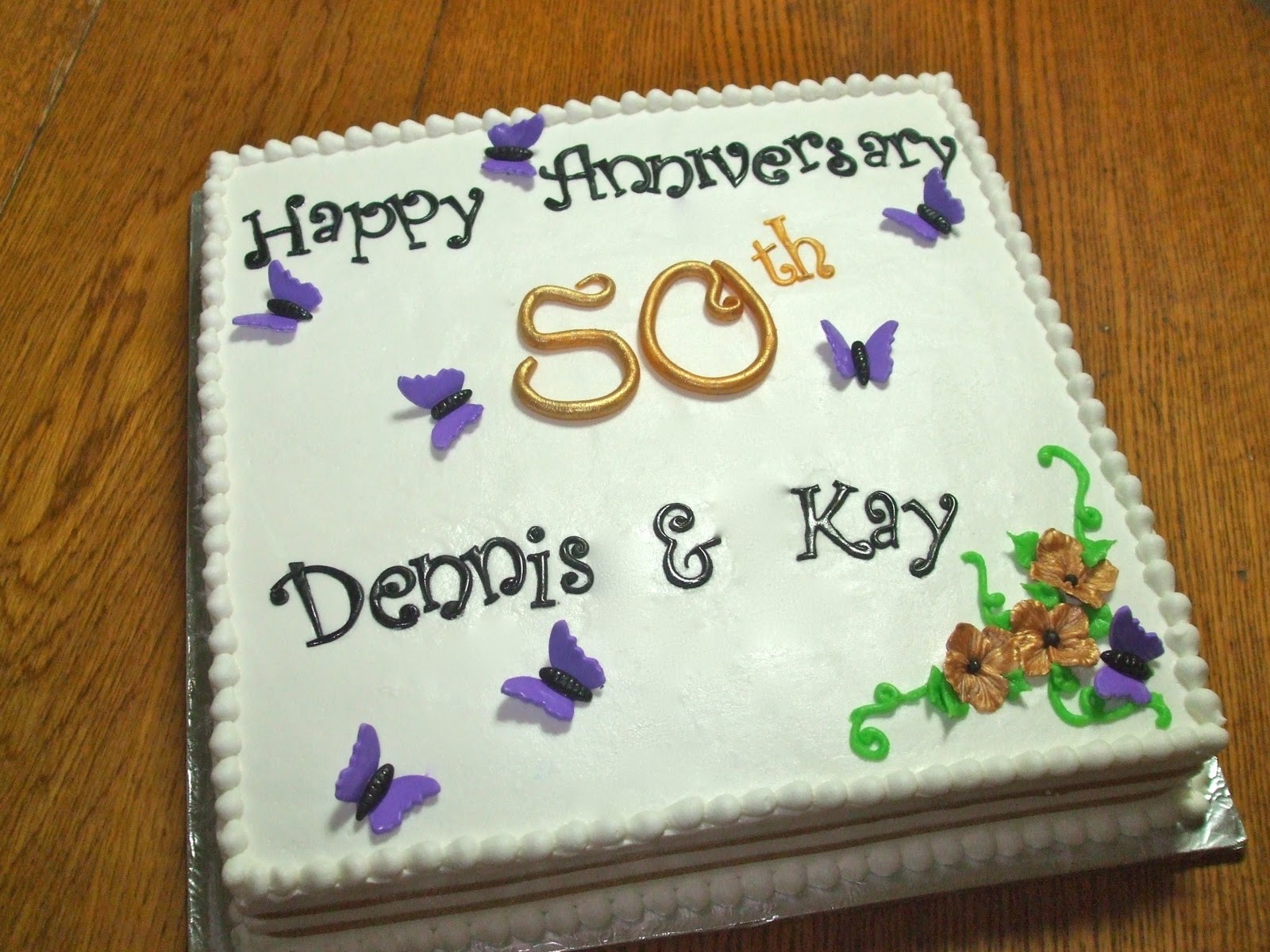 50th Anniversary Sheet Cake