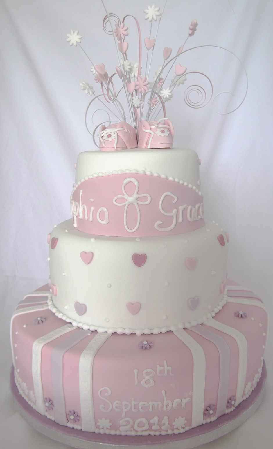 Baby Girl Christening Cake