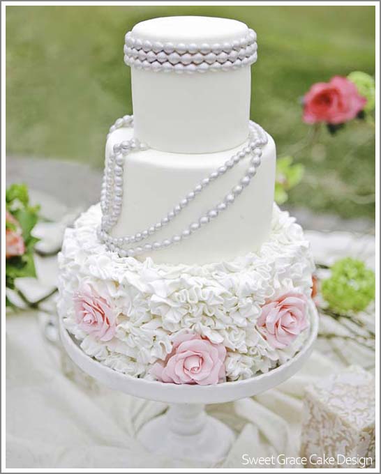 Birthday Cake with Pearls Birthday Cake with Pearls