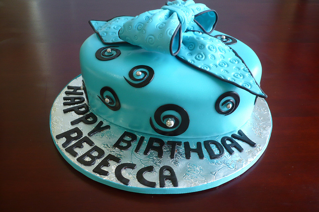 Black and Teal Birthday Cake Black and Teal Birthday Cake