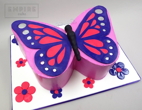 Butterfly-Shaped Birthday Cake
