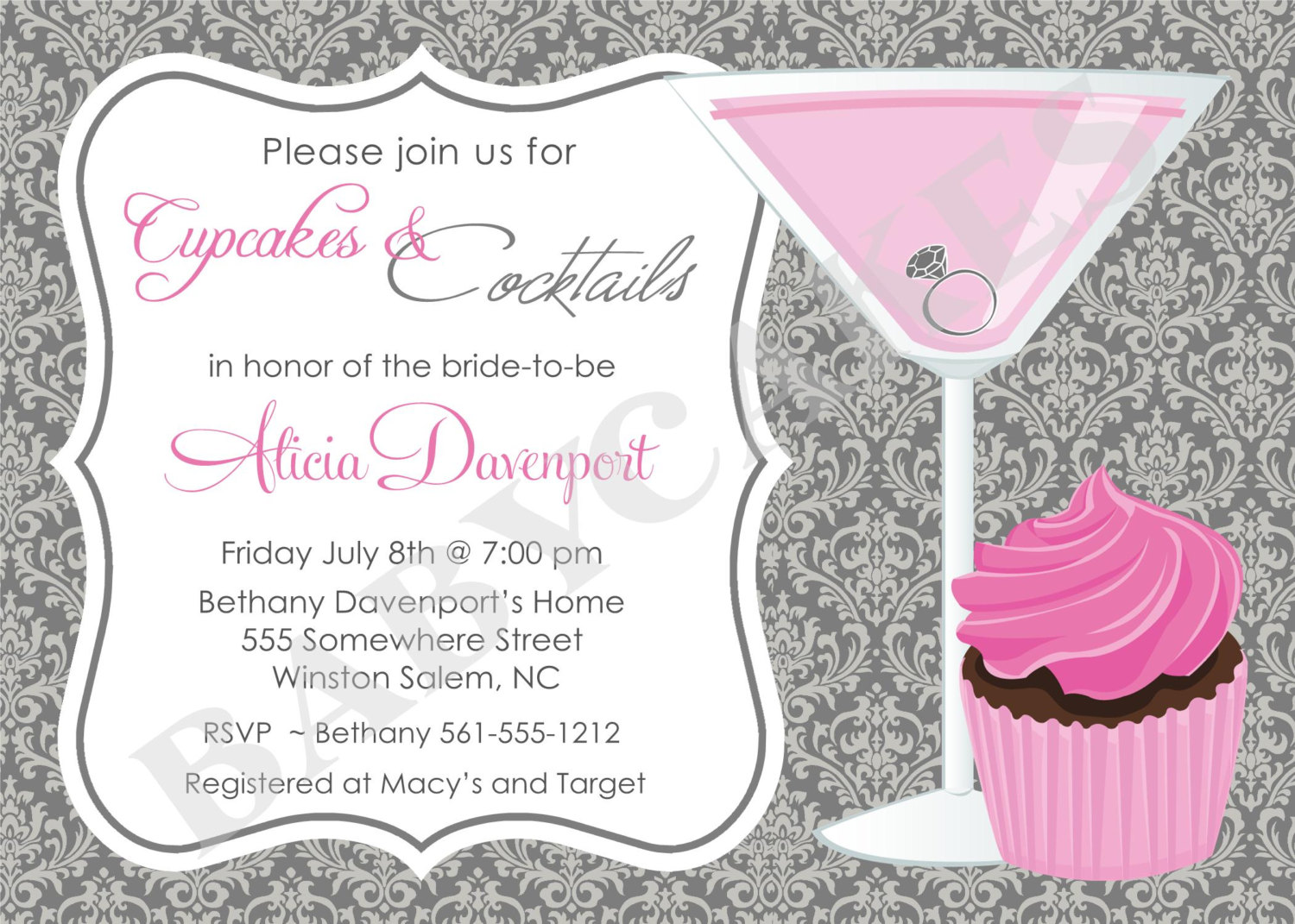 8 Photos of Bridal Shower Invitations Martinis And Cupcakes 8 Photos of Bridal Shower Invitations Martinis And Cupcakes