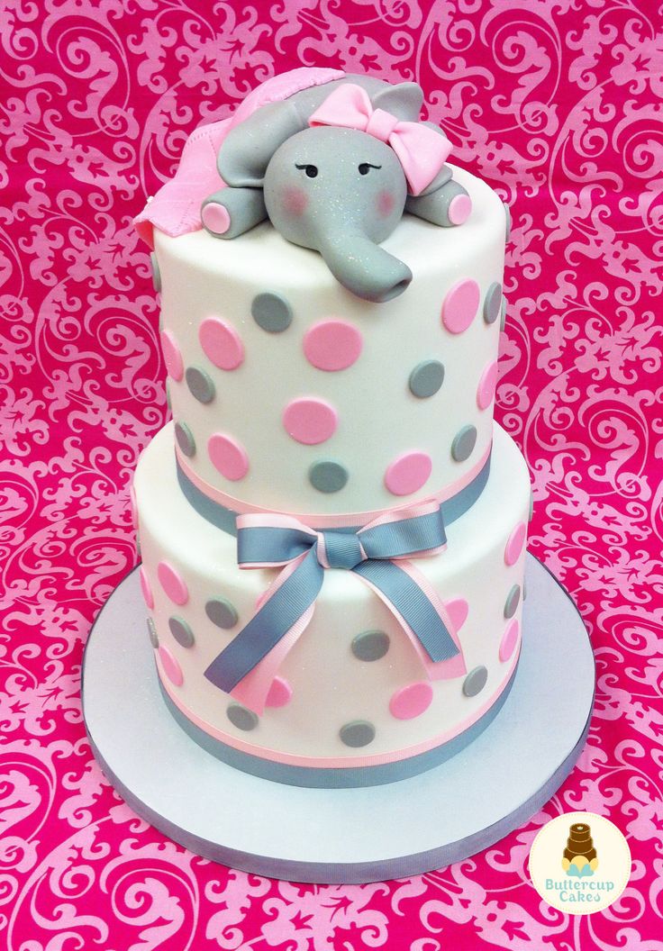 12 Elephant Birthday Cakes For Girls Photo Elephant Birthday Cake