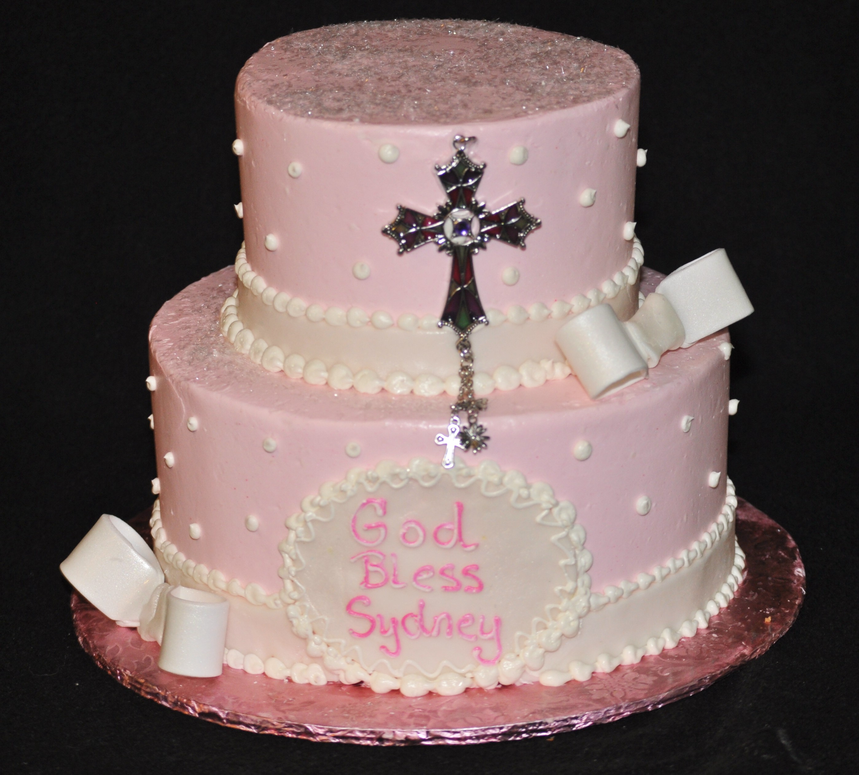 Girl Baptism Cake
