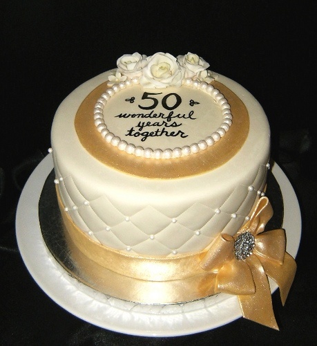 Golden Anniversary Cake Golden Anniversary Cake