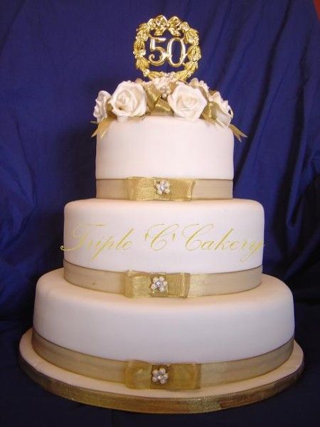 Golden Wedding Anniversary Cake Golden Wedding Anniversary Cake