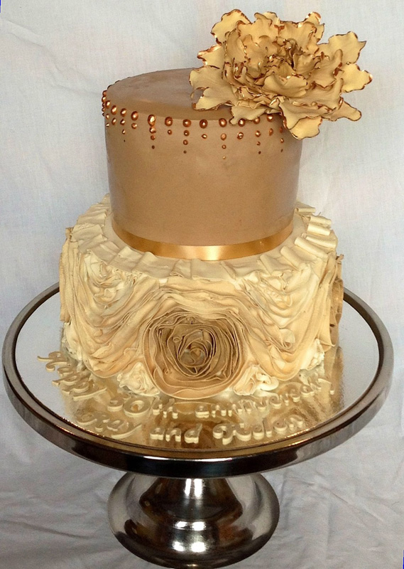 Golden Wedding Anniversary Cake Golden Wedding Anniversary Cake