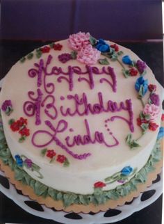 Happy Birthday Linda Cake Happy Birthday Linda Cake