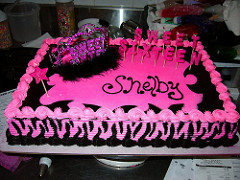 Pink and Black Sweet 16 Cake Pink and Black Sweet 16 Cake