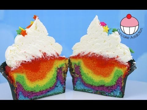 Rainbow Layer Cupcakes Rainbow Layer Cupcakes