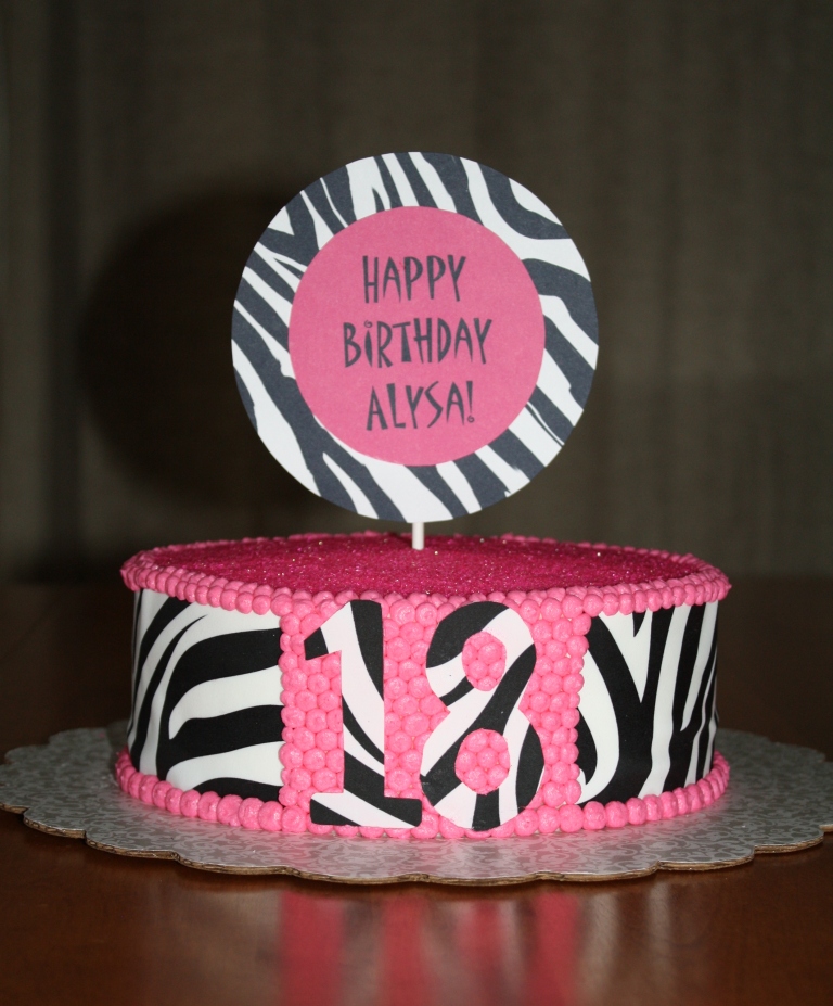 Zebra Print Cake