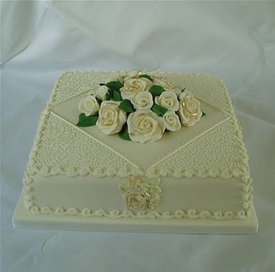 1 Tier Square Wedding Cake