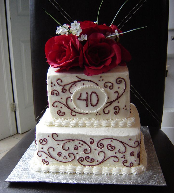 40 Year Anniversary Cake 40 Year Anniversary Cake
