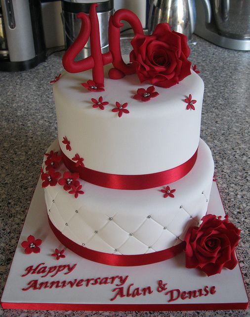 40th Wedding Anniversary Cake 40th Wedding Anniversary Cake