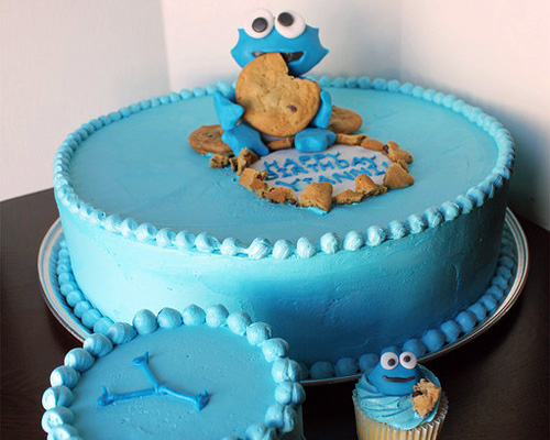 Baby Cookie Monster Cake Baby Cookie Monster Cake