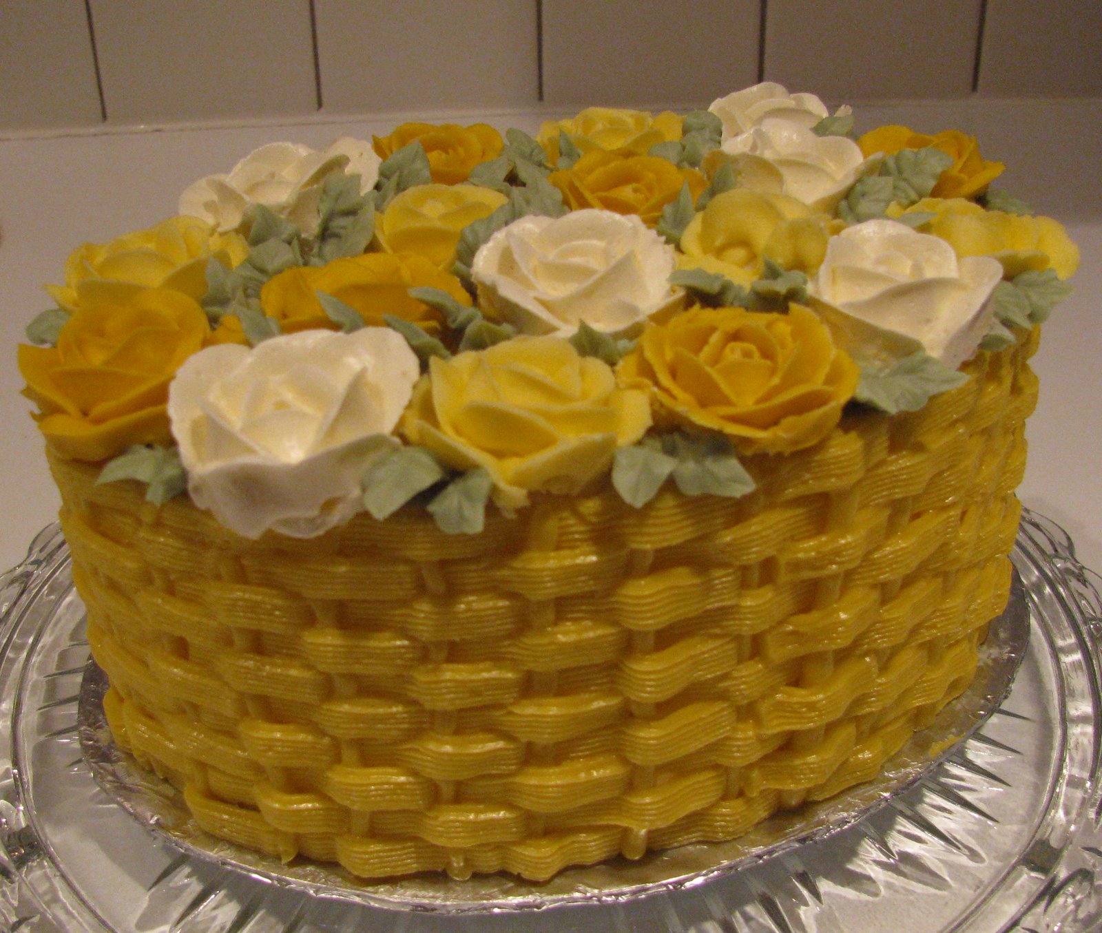 Basketweave Birthday Cake