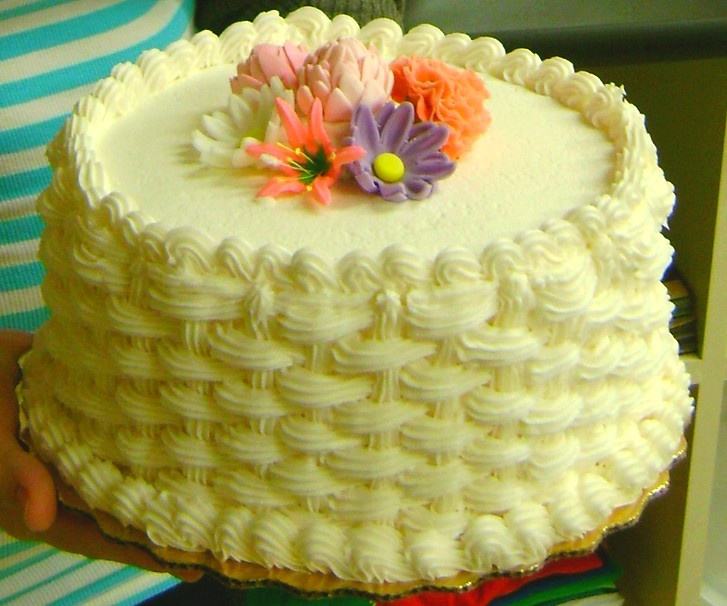 Basketweave Decorated Cake
