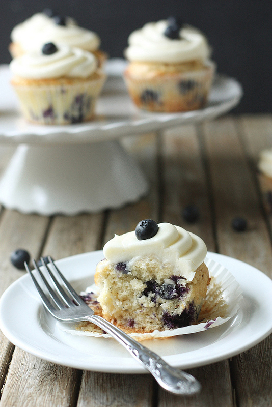 Blueberry Cupcakes with Cream Cheese Frosting Blueberry Cupcakes with Cream Cheese Frosting
