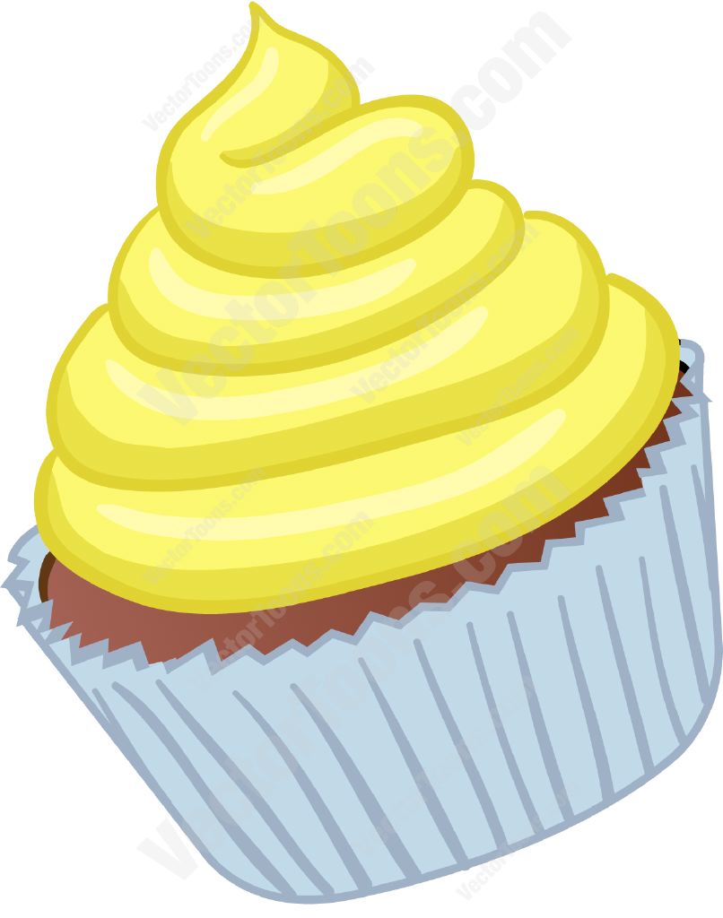 7 single cartoon cupcakes