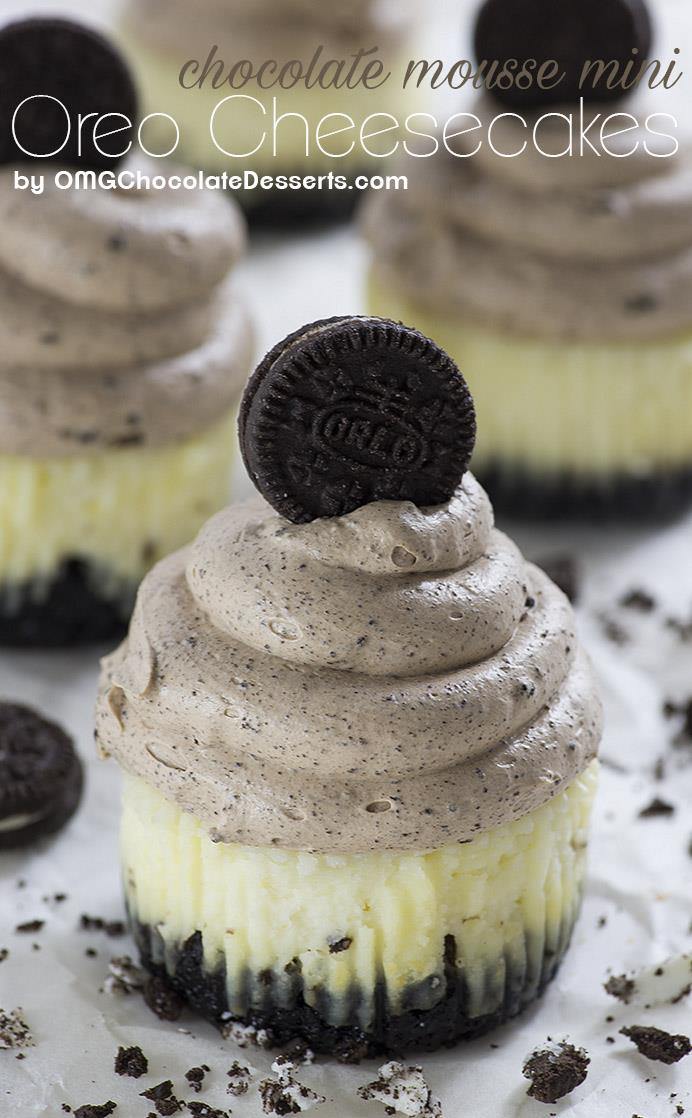 Chocolate Mousse Oreo Mini Cheesecakes Chocolate Mousse Oreo Mini Cheesecakes