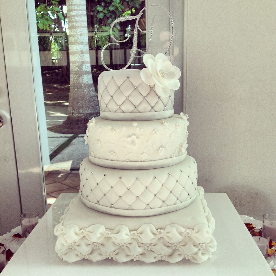 Elegant Square Wedding Cake