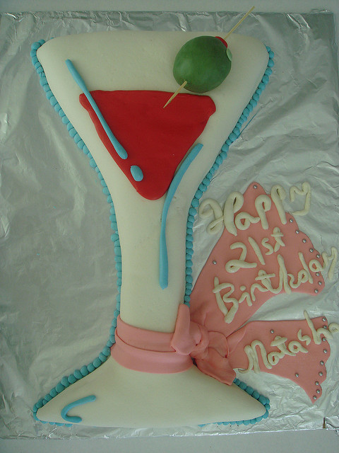 Martini Glass Birthday Cake Martini Glass Birthday Cake