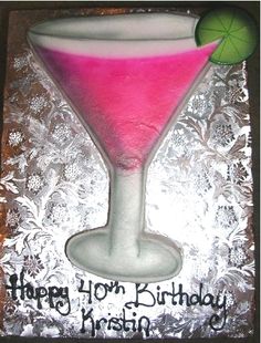 Martini Shaped Birthday Cake Martini Shaped Birthday Cake