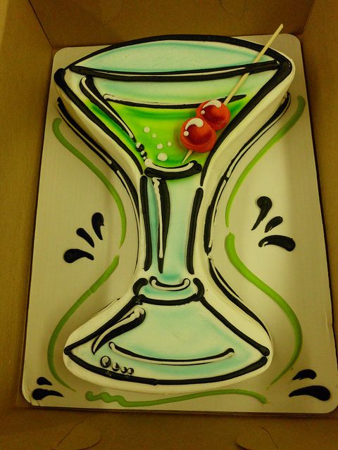Martini Shaped Birthday Cake Martini Shaped Birthday Cake