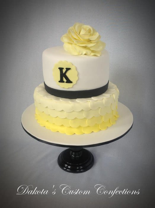Ombre Rose Cake with Fondant Ombre Rose Cake with Fondant