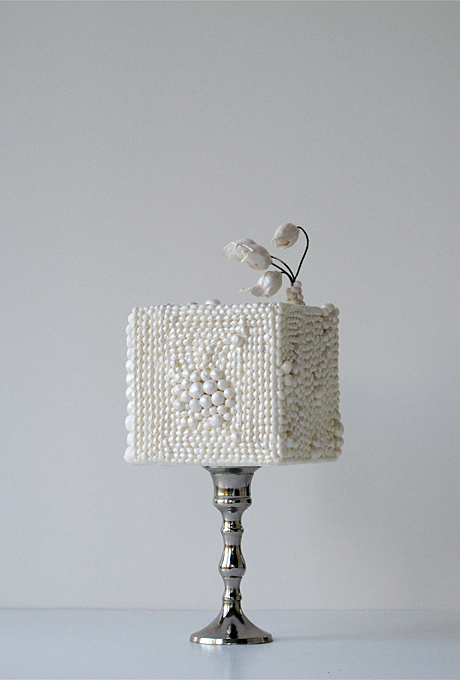 One Layer Square Wedding Cakes